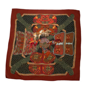 Hermes Art des Steppes Kaschmirschal in Rot