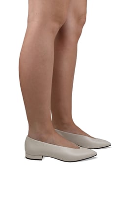 Loro Piana Rebecca Ballerinas Weiß