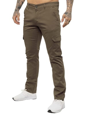 Enzo Herren Cargo Combat Chinos