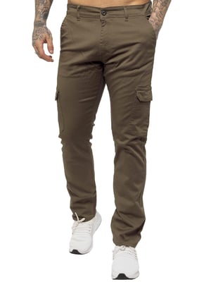 Enzo Herren Cargo Combat Chinos