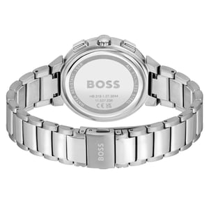 Silberne Edelstahl-Armbanduhr