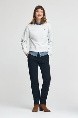 Sweatshirt eisblau im Boxy Fit mit Rigby Go-Logo