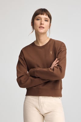 Sweatshirt mokka im Boxy Fit mit Rigby Go-Logo