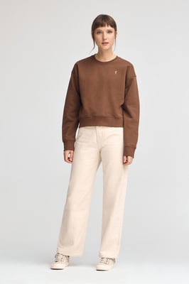 Sweatshirt mokka im Boxy Fit mit Rigby Go-Logo