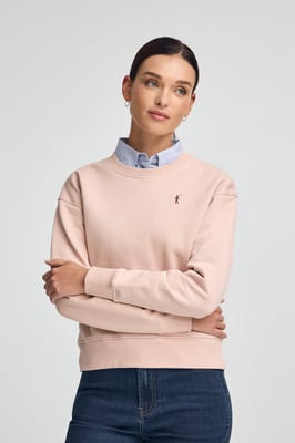 Sweatshirt blassrosa im Boxy Fit mit Rigby Go-Logo