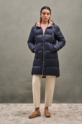 Mantel Ingrid marineblau mit Polo Club-Logo