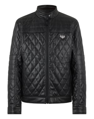 Eco Leather Padded Jacket