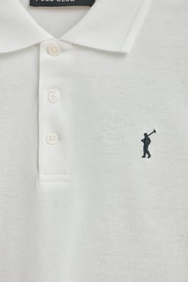 Dreierpack Herren-Poloshirts marineblau, weiß und schwarz aus Pikee mit gesticktem Rigby Go-Logo