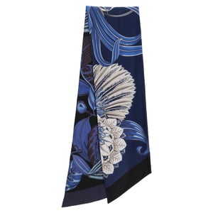 Ferragamo Bedrucktes Mini-Bandeau aus blauer Seide