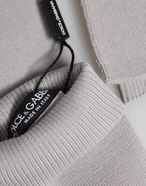Graue Merinowoll-Handschuhe ohne Finger für Herren