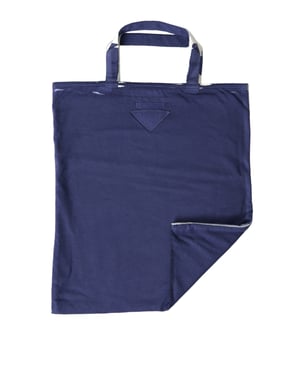 Blaues Jerseystoff-Logo Schulter-Einkaufs-Tote Tasche
