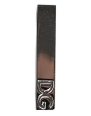 Silberfarbener Messing-Logo-gemarkt Krawattenklammer