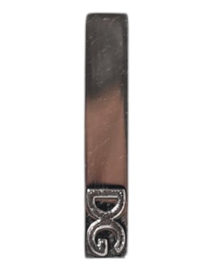 Silberfarbener Messing-Logo-Krawattenclip