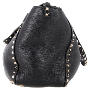 Valentino Mittlere Rockstud Tote aus schwarzem Kalbsleder