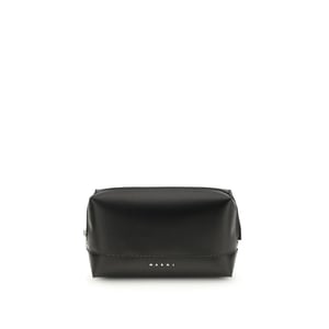 Schwarze Kalbsleder Bos Taurus Schultertasche