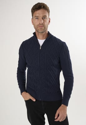 Strickjacke Strickjacke Mit Durchgehendem Reißverschluss
