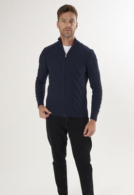 Strickjacke Strickjacke Mit Durchgehendem Reißverschluss