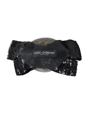 Schwarze Pailletten Perl handgemachte Brosche Haarnadel