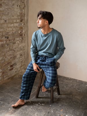 Phil & Co. Berlin Herren Pyjama Flanell Schlafanzug, Pyjama Set, Nachtwäsche