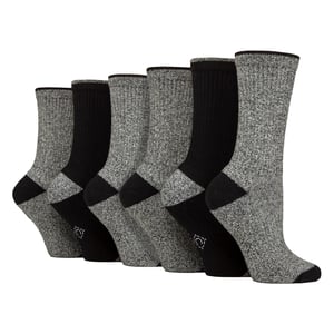 6 Paar Damen wasserabweisende mitteldicke Outdoor-Socken für Wandern und Spaziergänge