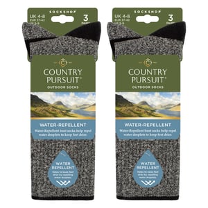 6 Paar Damen wasserabweisende mitteldicke Outdoor-Socken für Wandern und Spaziergänge