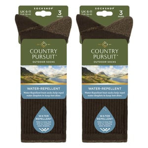 6 Paar Herren wasserabweisende mitteldicke Outdoorsocken für Wandern und Spaziergänge