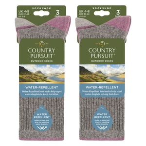 6 Paar Damen Wasserabweisende Mitteldicke Outdoor-Socken für Wandern & Spazierengehen