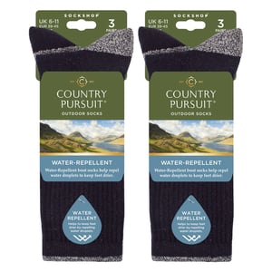 6 Paar wasserabweisende mittelschwere Outdoorsocken für Herren zum Wandern und Spazierengehen