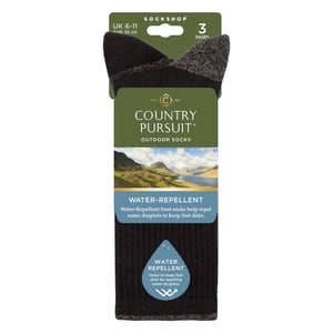3 Paar Herren Wasserabweisende Mittelschwere Outdoor-Socken für Wandern & Spazierengehen