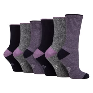 6 Paar wasserabweisende mitteldicke Damen Outdoorsocken für Wandern & Spaziergänge