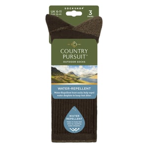 3 Paar Herren Wasserabweisende Mittelschwere Outdoor-Socken für Wandern & Gehen