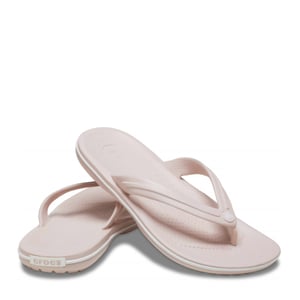 Herren Crocs Crocbrand Flip-Flop in Off-White