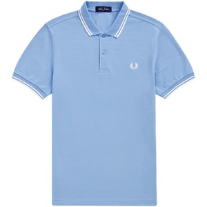 Fred Perry - Poloshirt für Herren, Mit Kragen, Rippenstrick (Himmelblau)