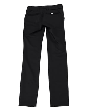 Gucci schwarze Hose mit silbernem Reißverschlussdetail aus schwarzem Nylon