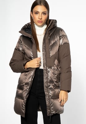 Wittchen Damen-Daunenmantel mit Kapuze, Beige