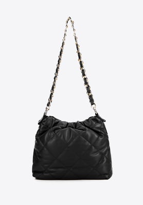 Wittchen Damen-Handtasche aus schwarzem Kunstleder mit Kette