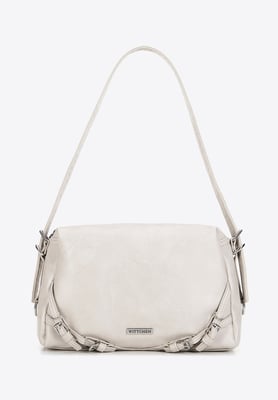 Wittchen Damen-Schultertasche aus Öko-Leder, weiß