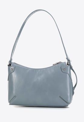 Wittchen Damen-Schultertasche mit Nieten, blau, Öko-Leder
