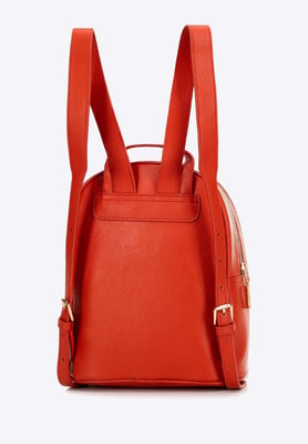 Wittchen Damenrucksack aus orangefarbenem geprägtem Leder