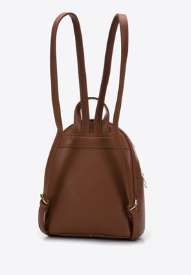 Wittchen Damenrucksack mit Kunstfellfront, braun und schwarz, Öko-Leder