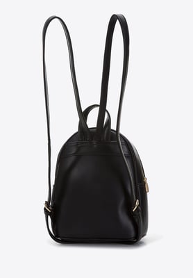Wittchen Damenrucksack mit Kunstfellfront, Schwarz und Creme, Öko-Leder