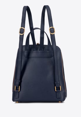 Wittchen Damen-Lederrucksack, trapezförmig, marineblau, Naturleder