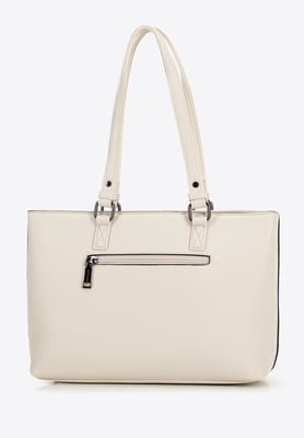 Wittchen Damenhandtasche aus Öko-Leder, erbsenfarben, cremefarben