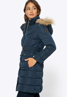 Wittchen Damen-Steppjacke mit Kapuze, Marineblau, Polyester