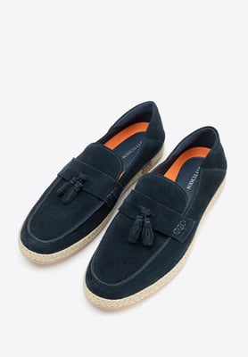 Wittchen Herren-Loafer aus Wildleder mit Quaste, Marineblau