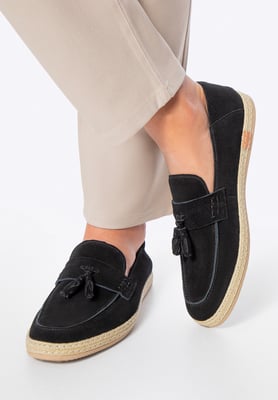 Wittchen Herren-Loafer aus schwarzem Wildleder mit Quaste