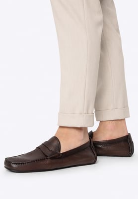 Wittchen Herren-Slipper aus braunem Naturleder