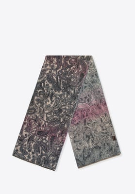 Wittchen Damenschal mit orientalischem Muster, grau und rosa