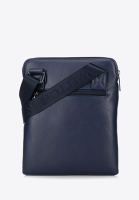 Wittchen Herren-Umhängetasche aus Kunstleder, Marineblau, Öko-Leder