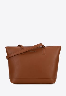 Wittchen Damen-Laptoptasche, 15, 6 Zoll, Kunstleder, Braun, Öko-Leder